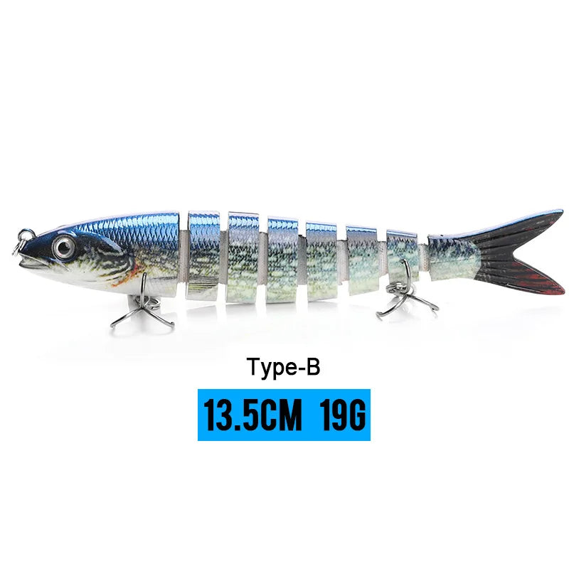 VTAVTA 10/14cm Sinking Wobblers Fishing Lures Jointed Crankbait Swimbait 8 Segment Hard Artificial Bait For Fishing Tackle Lure