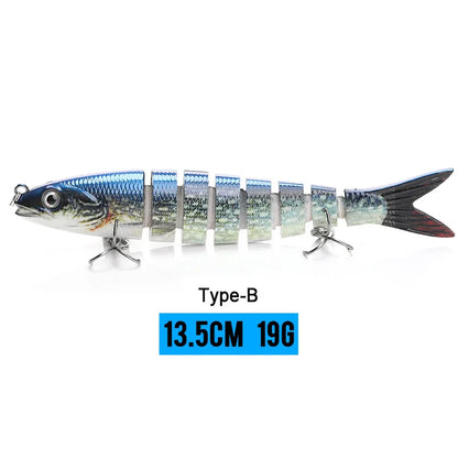 VTAVTA 10/14cm Sinking Wobblers Fishing Lures Jointed Crankbait Swimbait 8 Segment Hard Artificial Bait For Fishing Tackle Lure