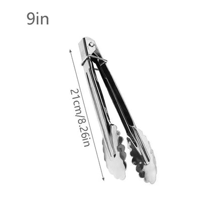 Stainless Steel Food Tongs Cooking BBQ Meat Clip Heat Bread Salad Kitchen Tool 7/9/12in Non-slip Utensils Kitchen Accessories