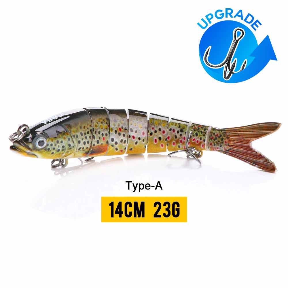 VTAVTA 10/14cm Sinking Wobblers Fishing Lures Jointed Crankbait Swimbait 8 Segment Hard Artificial Bait For Fishing Tackle Lure