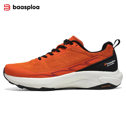 2024 Baasploa Men Hiking Shoes New Mesh Breathable Outdoor Shoes Men Lightweight Comfort Casual Sneakers Non-Slip Wear Resistant