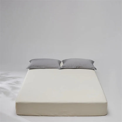 100% Egyptian Cotton Fitted Sheet with Elastic Band Luxury Mattress Cover 1000 Thread Count Soft Bed Linen Solid Color Bedsheet