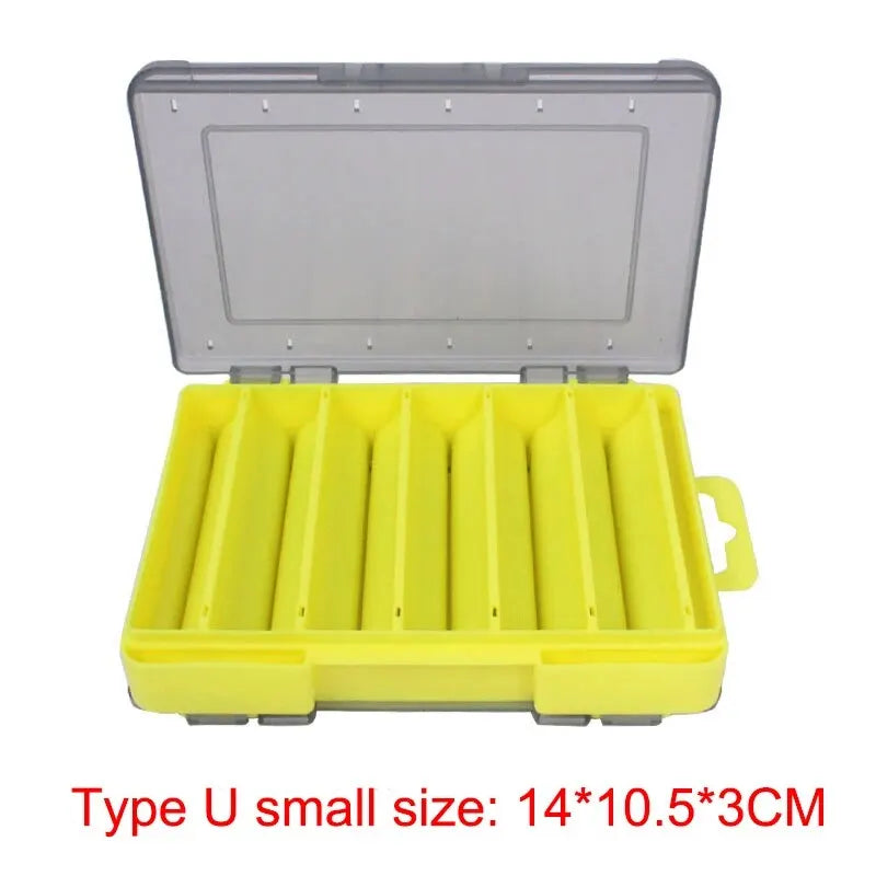 BURLE Fishing Accessories Box U Size Wooden Shrimp Box Bait Box Storage Box VIB Minobo Climb Transparent