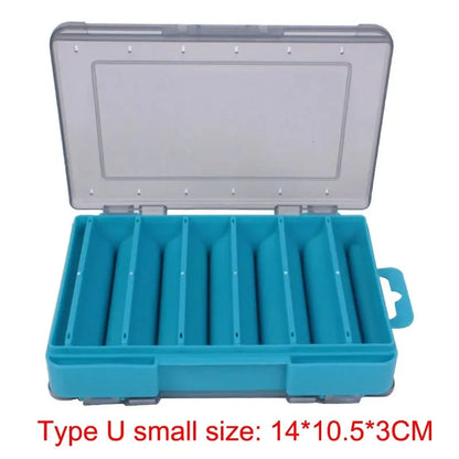 BURLE Fishing Accessories Box U Size Wooden Shrimp Box Bait Box Storage Box VIB Minobo Climb Transparent