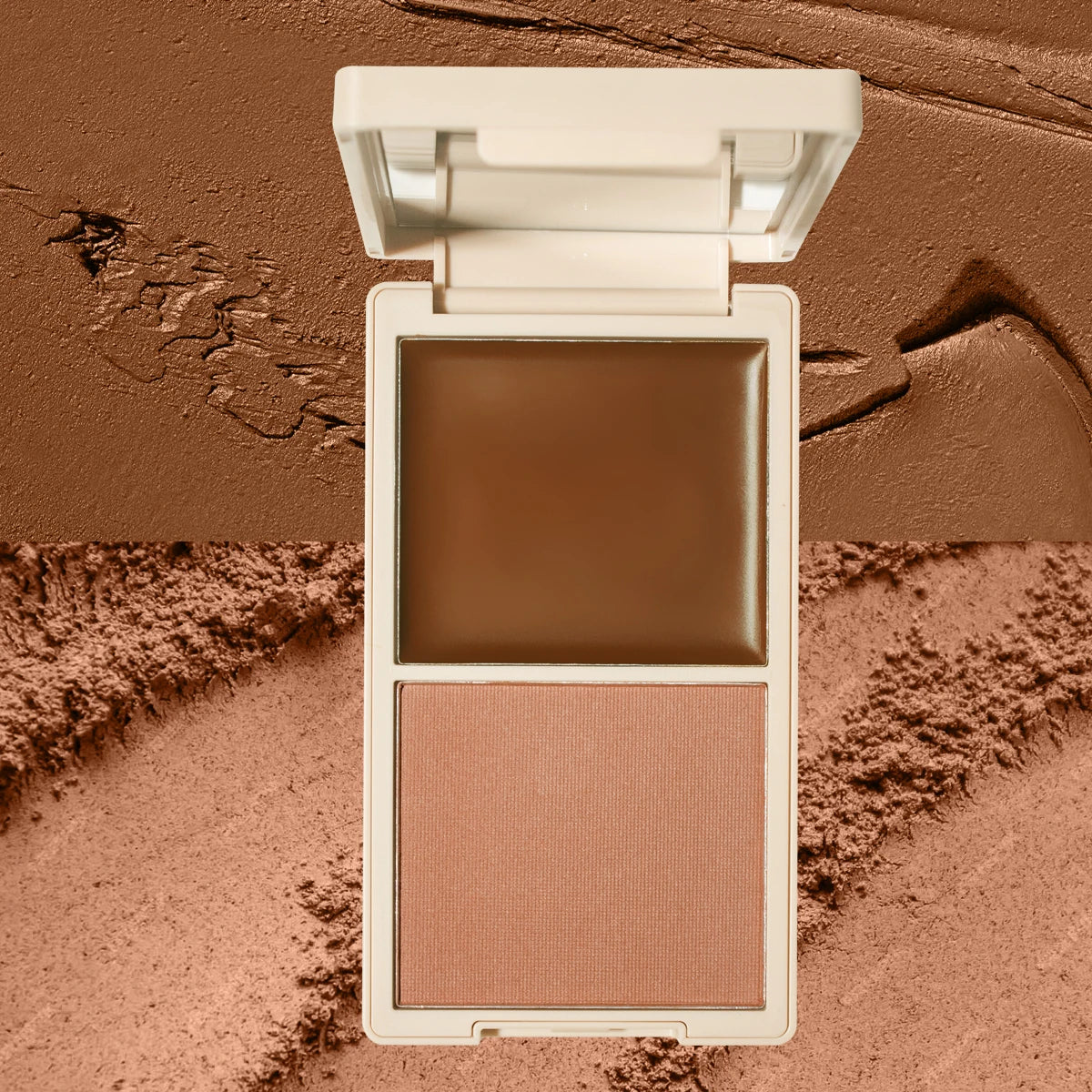 Multi-Use Contour Duo Matte & Dewy Finish Long-Wearing Coverage High Pigment Sun-Kissed Cream & Pressed Powder Bronzer Palette