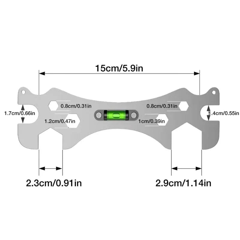 Multifunctional Wrench Universal Tube Pipe Plumbing Hexagon Mechanical Bathroom Plumber Ruler Measuring Tools Faucet Repair