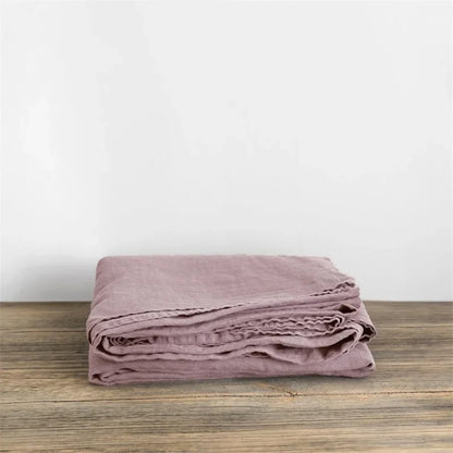 3PCS 100% Washed Linen Sheet Set Natural Flax Bed Sheets 2 Pillowcases Breatherable Soft Farmhouse Bedding Bedsheet Flat Sheet