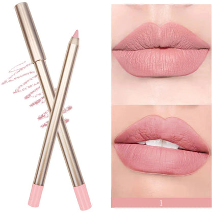 BIVANFE Lip Liner Cruelty Free Vegan Cosmetics Makeup Dark Brown Matte Waterproof Creamy Lipliner