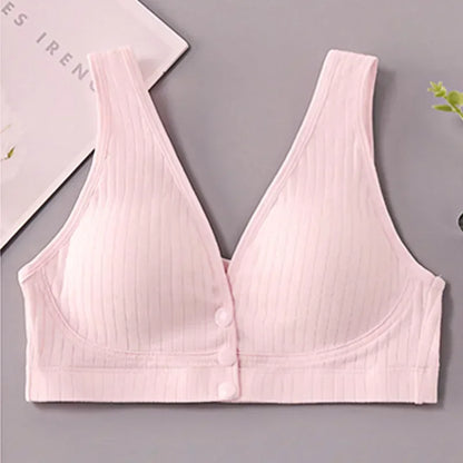 Pure Cotton Nursing Bra Women's Breastfeeding Maternity Underwear Women Pregnancy Plus Size Bralette Gather Crop Top Women