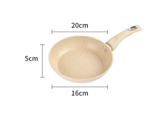 New Non-Stick Flat-Bottomed Pot Sauce Pans Japanese Jam Omelet Pot Maifan Stone Thick Frying Pan Egg Cooker Kitchen Accessorie