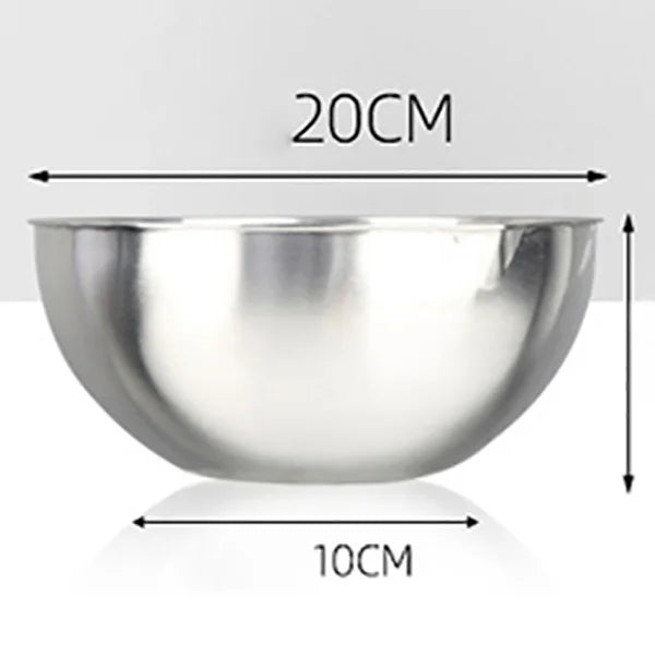 Mixing Bowl Stainless Steel Whisking Bowl for Knead Dough Salad Cooking Baking 1pc