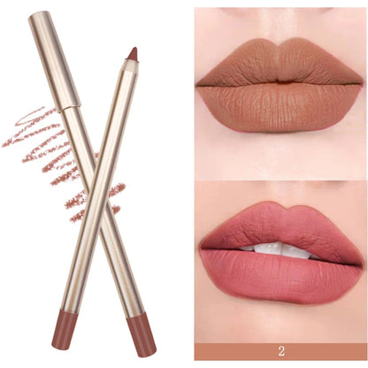 BIVANFE Lip Liner Cruelty Free Vegan Cosmetics Makeup Dark Brown Matte Waterproof Creamy Lipliner