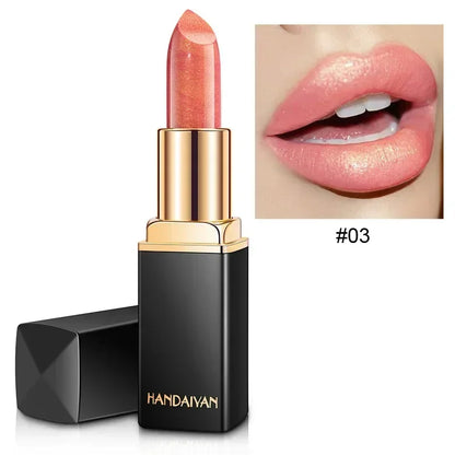 Professional Lips Makeup Waterproof Shimmer Long Lasting Pigment Nude Pink Mermaid Shimmer Lipstick Luxury Makeup Cosmetic