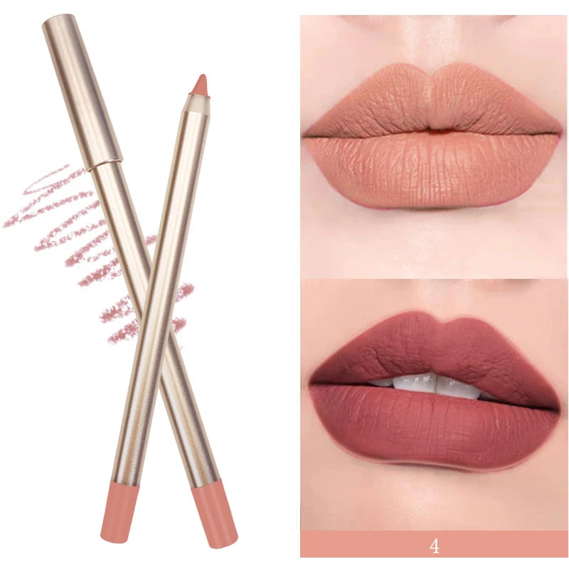 BIVANFE Lip Liner Cruelty Free Vegan Cosmetics Makeup Dark Brown Matte Waterproof Creamy Lipliner