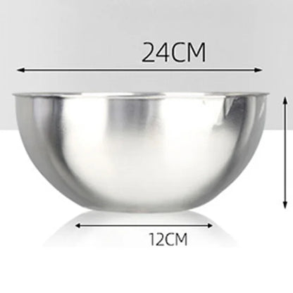 Mixing Bowl Stainless Steel Whisking Bowl for Knead Dough Salad Cooking Baking 1pc