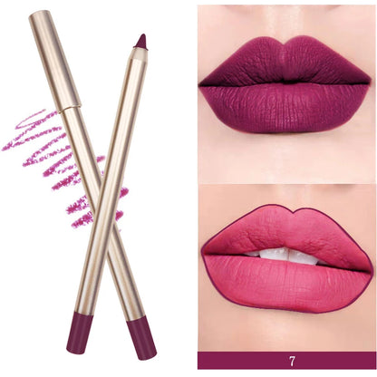 BIVANFE Lip Liner Cruelty Free Vegan Cosmetics Makeup Dark Brown Matte Waterproof Creamy Lipliner