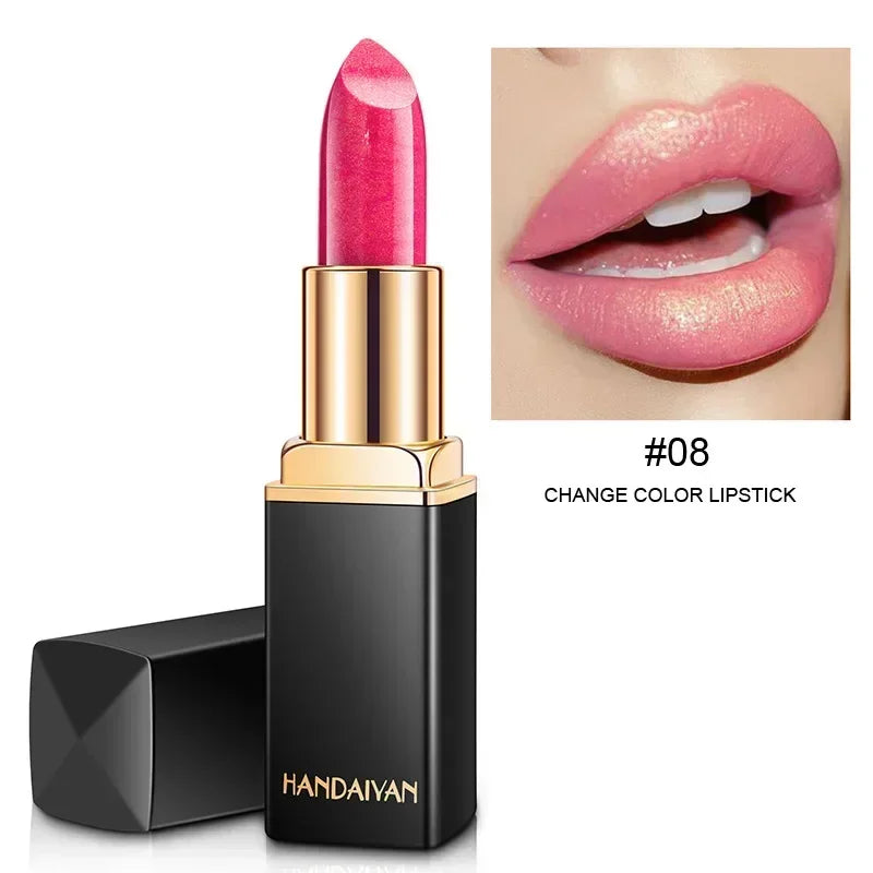 Professional Lips Makeup Waterproof Shimmer Long Lasting Pigment Nude Pink Mermaid Shimmer Lipstick Luxury Makeup Cosmetic