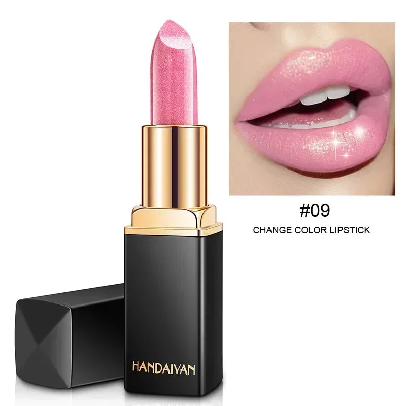 Professional Lips Makeup Waterproof Shimmer Long Lasting Pigment Nude Pink Mermaid Shimmer Lipstick Luxury Makeup Cosmetic