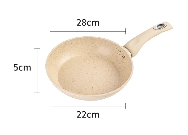 New Non-Stick Flat-Bottomed Pot Sauce Pans Japanese Jam Omelet Pot Maifan Stone Thick Frying Pan Egg Cooker Kitchen Accessorie