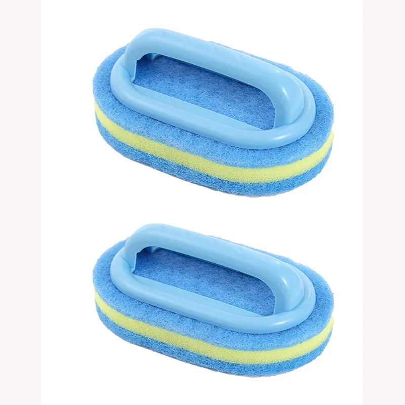 1Pc Kitchen Bathroom Cleaning Sponge Cleaning Brush Handle Tools Household Accessories Perfect For Glass Wall Toilet Ceramic