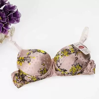 Hot-Selling 100% Mulberry silk bra underwear double faced silk print summer bra