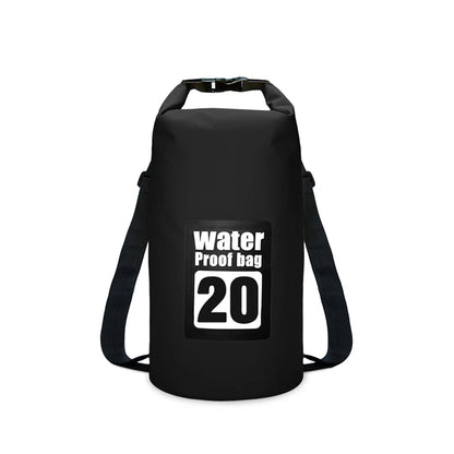 PVC Waterproof Dry Bag 5L/10L/15L/20L/30L Outdoor Diving Foldable Storage Beach Swimming Bag Rafting River Ocean Backpack