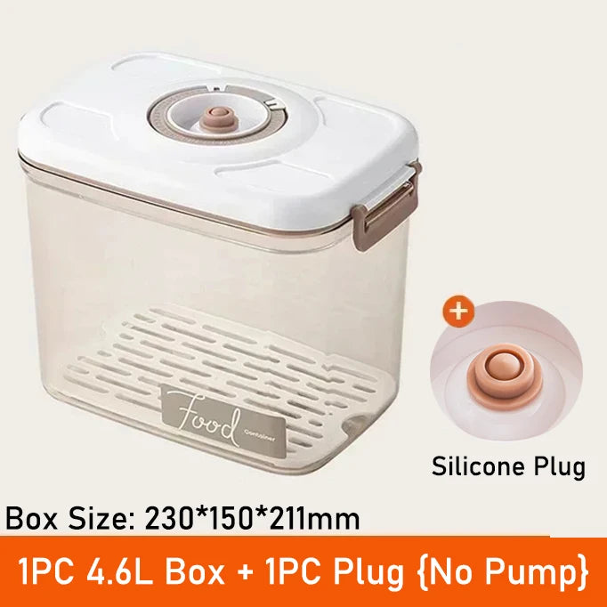 Vacuum Food Storage Box Fresh-Keeping Canister Sealed Storage Container Large Capacity Food Dispenser Kitchen Storage Box