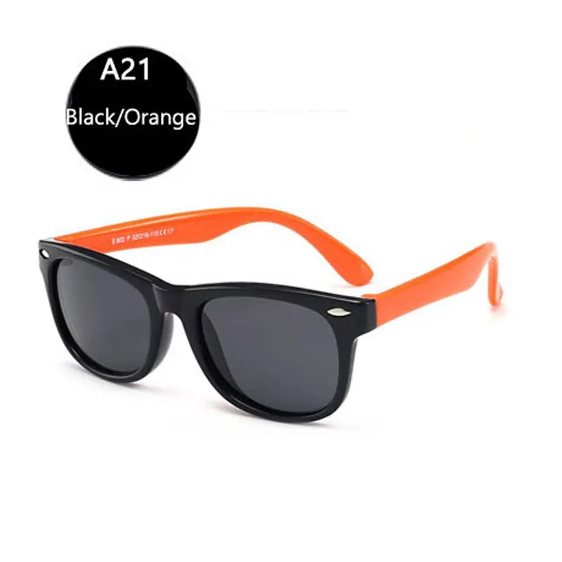 Sunglasses Kids Polarized Children Classic Brand Designer Eyeglasses Rivet TAC TR90 Flexible Safety Frame Shades For Boy Girl