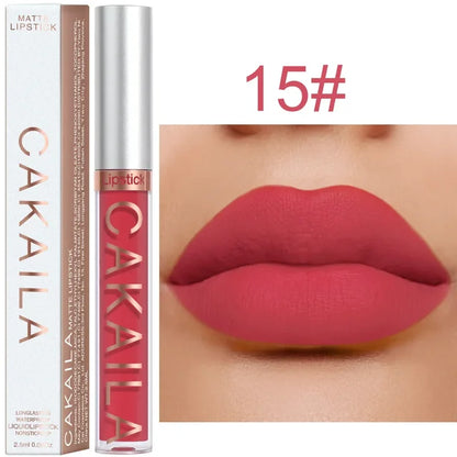 Matte Pink Velvet Lipstick 18 Colors Lip Gloss Long Lasting Non-marking Red Sexy Waterproof Liquid Lipsticks Lip Makeup Cosmetic