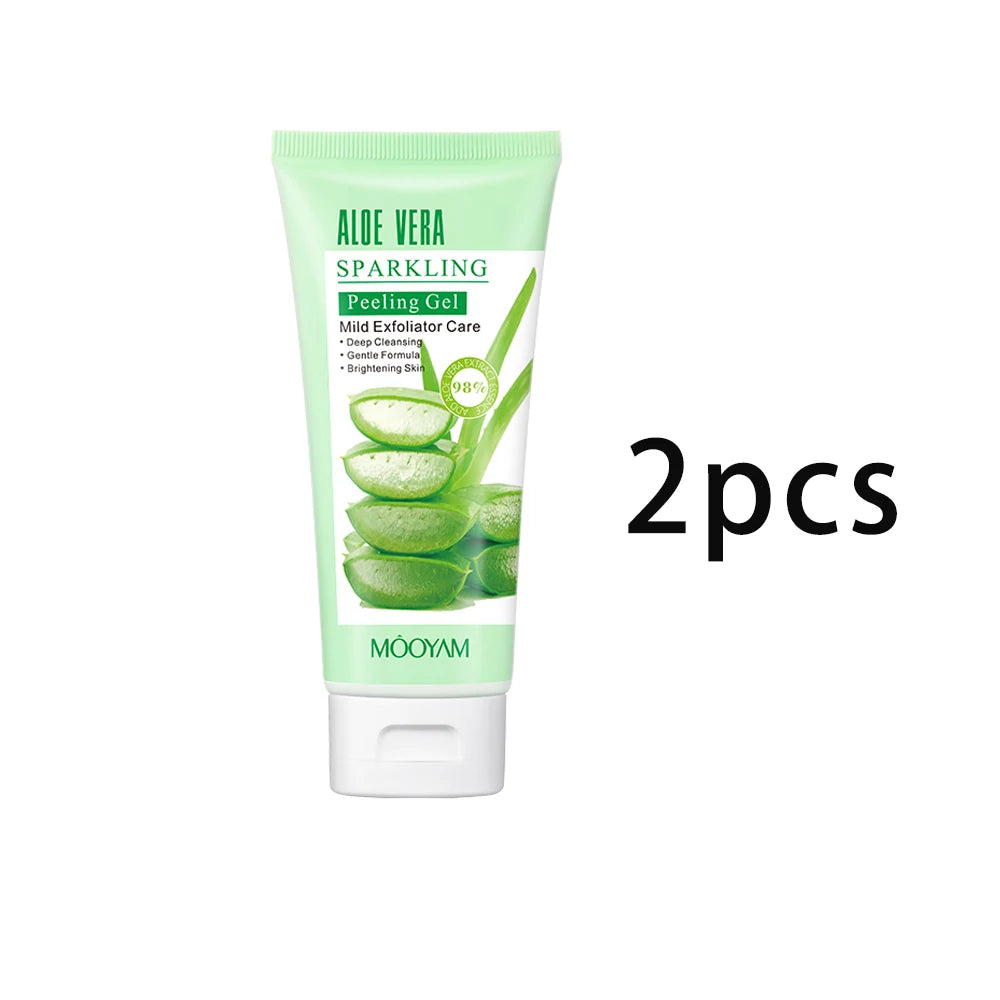 Organic Aloe Vera Gel Face Aloe Vera Sparkling Peeling Gel Deep Cleansing Moisturizing Facial Cleanser Skincare Product