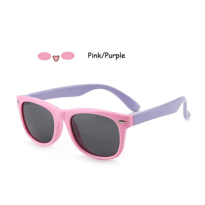 Sunglasses Kids Polarized Children Classic Brand Designer Eyeglasses Rivet TAC TR90 Flexible Safety Frame Shades For Boy Girl