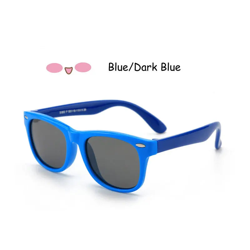 Sunglasses Kids Polarized Children Classic Brand Designer Eyeglasses Rivet TAC TR90 Flexible Safety Frame Shades For Boy Girl