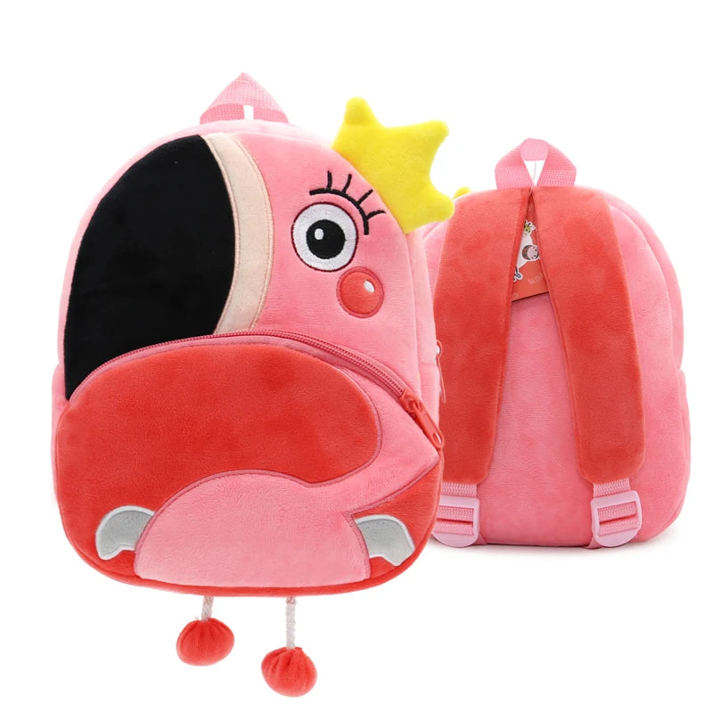 Cartoon cute plush backpack animal backpack boy girl school backpack outing leisure bag