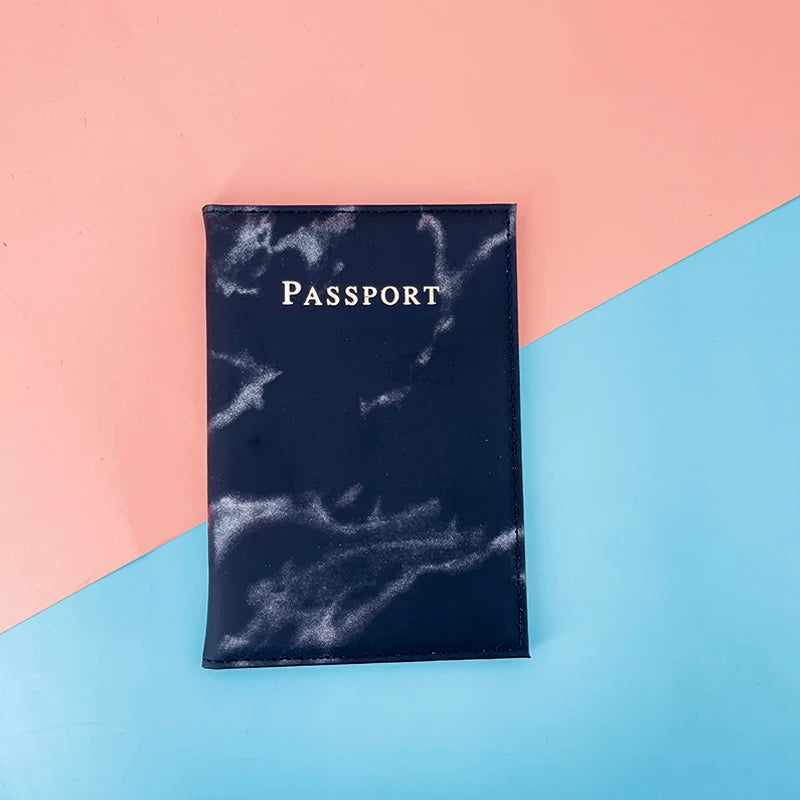 Lover Couple Passport Cover Hot Stamping Simple Plane Women Men Travel Wedding Passport Covers Holder Fashion Wedding Gift