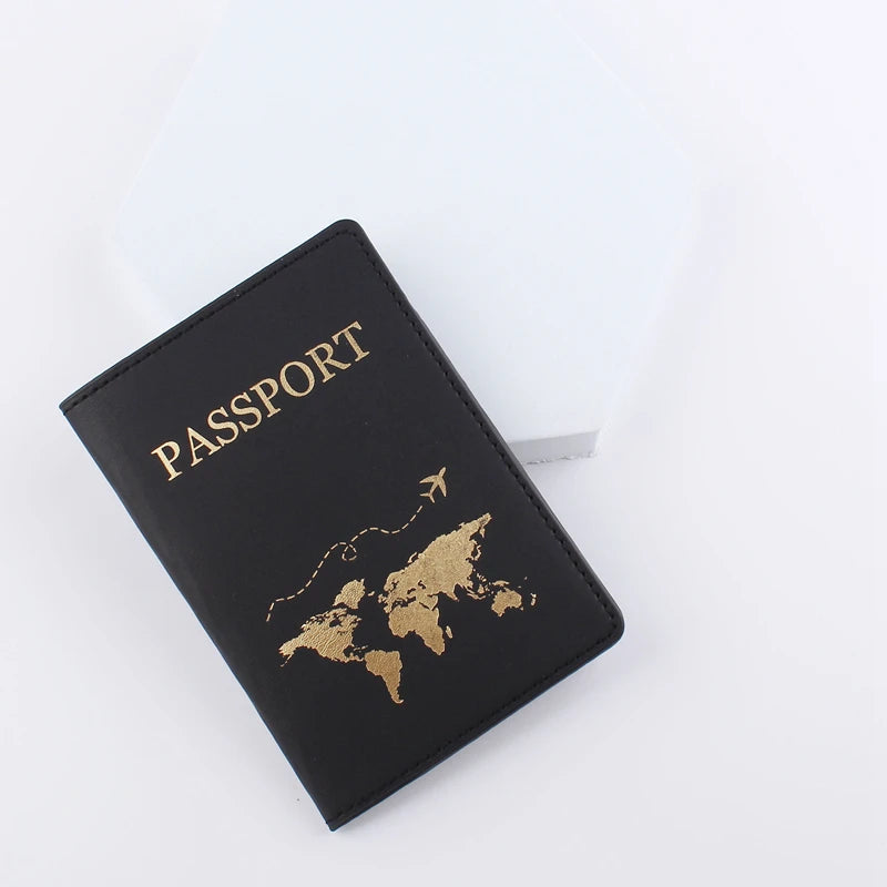 Lover Couple Passport Cover Hot Stamping Simple Plane Women Men Travel Wedding Passport Covers Holder Fashion Wedding Gift