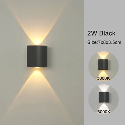 LED Wall Sconces Modern Indoor Outdoor Lamp, White Up Down Wall Mount Lights for Living Room Hallway Bedroom Decor