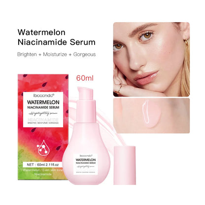 Watermelon Glow Niacinamide Dew Drops Serum Makeup Primer Cream Lightweight Facial Serum & Priming Liquid Highlighter