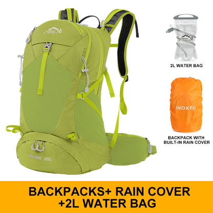 Mountaineering backpack 35 liters men's and women's outdoor sports bag waterproof camping hiking rain