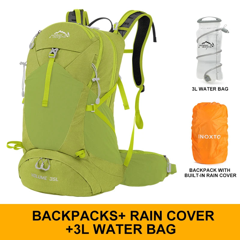 Mountaineering backpack 35 liters men's and women's outdoor sports bag waterproof camping hiking rain