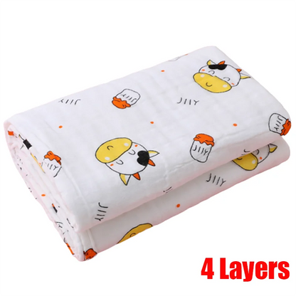 Baby BathTowel Boys Girls 100% Cotton Children Baby Towels Blanket For Newborn Bathrobe 6 Layers Gauze Washcloth Infant Swaddle