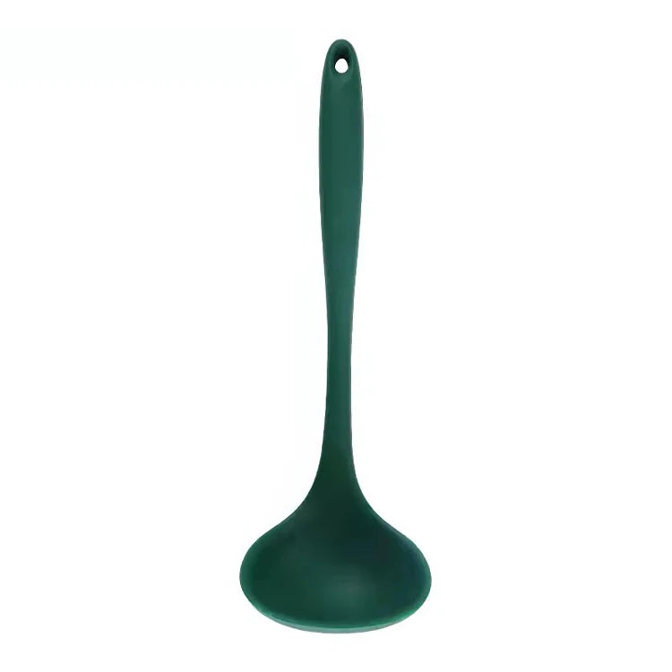 Long Handle Silicone Soup Spoon Large Ramen Noodles Tablespoons Hot Pot Porridge Ladle Scoop Kawaii Japanese Kitchen Utensils