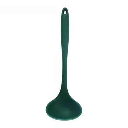 Long Handle Silicone Soup Spoon Large Ramen Noodles Tablespoons Hot Pot Porridge Ladle Scoop Kawaii Japanese Kitchen Utensils