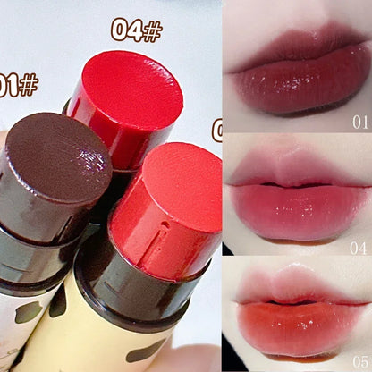 Black Tea Jelly Tinted Lip Balm Moisturizing Colored Lip Tinted Hydrating Waterproof Lipstick Gloss Base Lip Care Primer Makeup