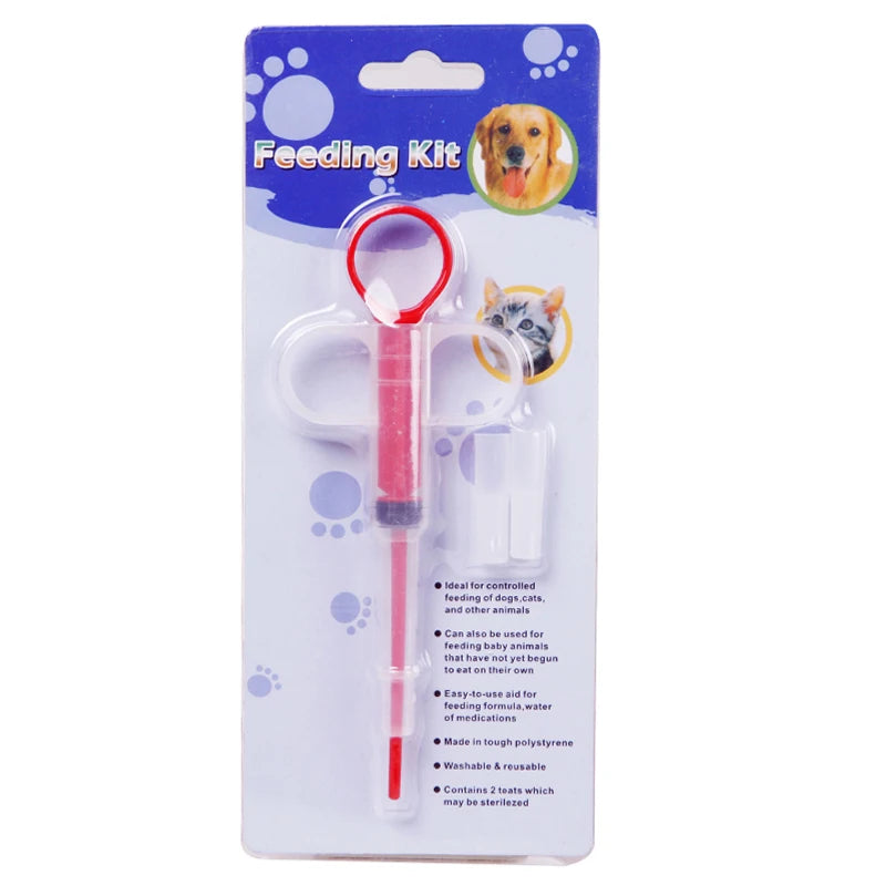 1PCS Pet Syringe Tablet Pill Gun Piller Push Dispenser Medicine Water Milk Tube Feeder Tools Dog Accessories Cat