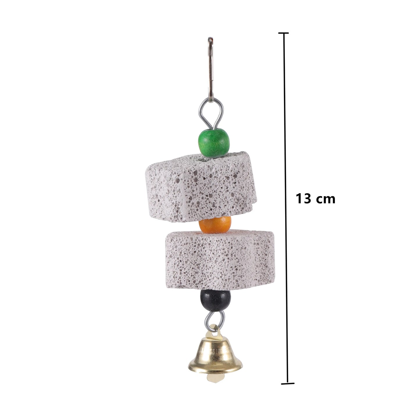 Stone Mineral for Ornament Parrot Pet Supplies Bird Cage Toy Grinding Stone Flower Shape Chew Bite Hang Style Parakeet Toy 1Pc