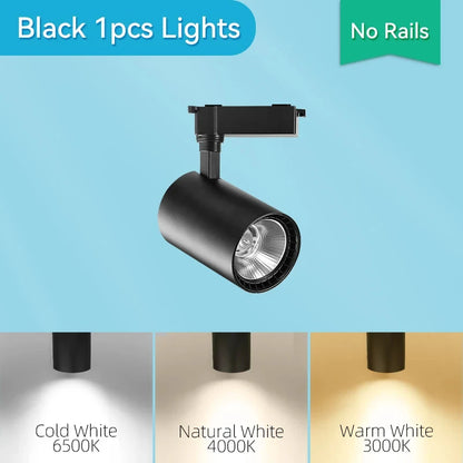 Spot Led Track Light 220V Ceiling Lamp COB Spotlight Rail Lighting Fixture for Home Decor Clothing Store Full Set Track Lights