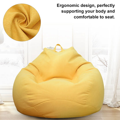 Lazy Sofas Cover Chairs Without Filler Adults Bean Bag Chair Couch Living Room Bedroom Home Tatami Lounger Seat