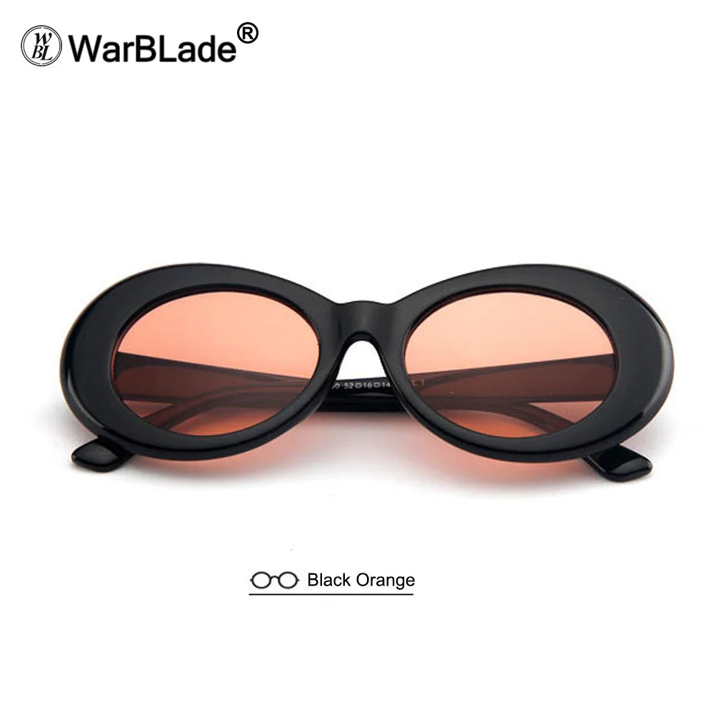 WarBLade Hot Eyewear Retro Vintage Oval Round Sunglasses Men Women Alien Sunglasses Fashion Kurt Cobain Shades