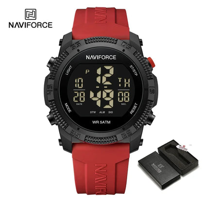 NAVIFORCE NF7104 Men's LCD Digital Casual Date and Week Alarm Waterproof Silicone Strap Electronic Watch