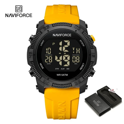 NAVIFORCE NF7104 Men's LCD Digital Casual Date and Week Alarm Waterproof Silicone Strap Electronic Watch